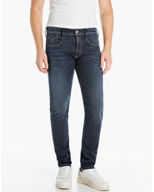 Replay Anbass Slim Fit Jean Power Stretch 10Oz Denim Jean - Blue