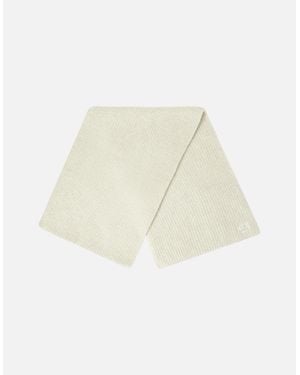 C.P. Company Fleece Knit Logo Scarf - White