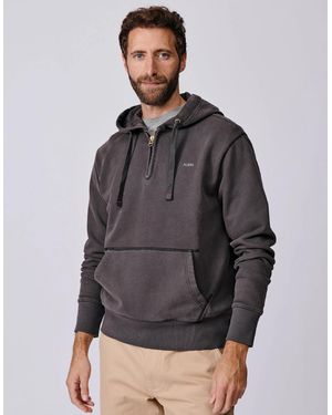 aubi Baildon Zip Neck Hoody - Grey