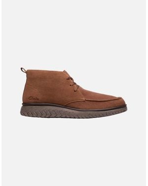Clarks Originals Relaxlite Moc Suede Desert Boots Cola - Brown