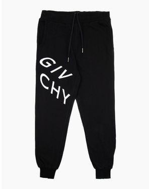 Givenchy Embroidered Reflected Logo Sweat Trousers - Black
