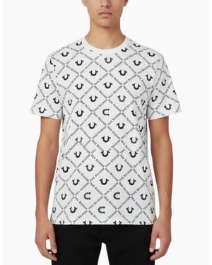 TRUE RELIGION 108050 T Shirts Short Sleeve Summer Tee - White