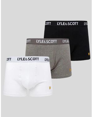 Lyle & Scott 3 Pack Basic Core Trunks - Black