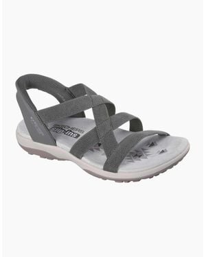 Skechers Reggae Slim Stretch Flex Textile Sandals - Grey