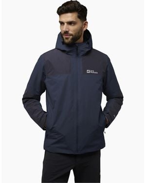 Jack Wolfskin Jack Wofskin Jasper Waterproof Hooded Jacket - Blue