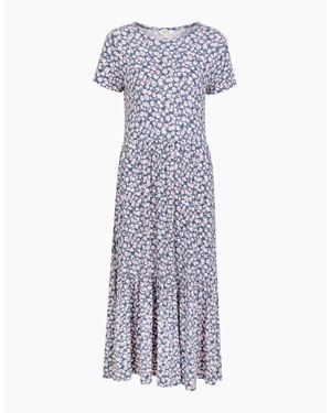 Mountain Warehouse Ladies Sardinia Flowers Tiered Dress - Purple