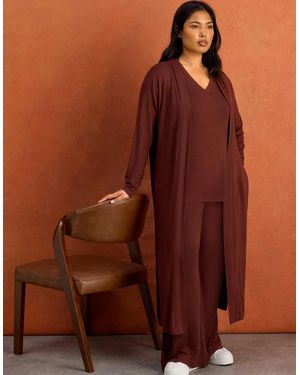 Live Unlimited London Super Soft Cardigan - Brown