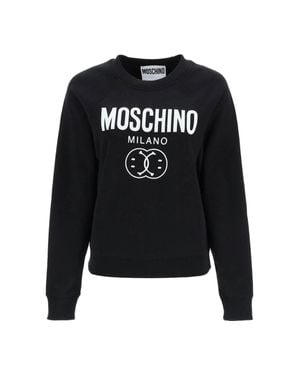 Moschino Milano Double Smiley Jumper - Black