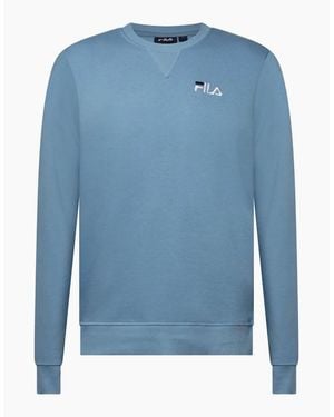 Fila Casper Wordmark Crew Neck Long Sleeve Sweatshirt - Blue