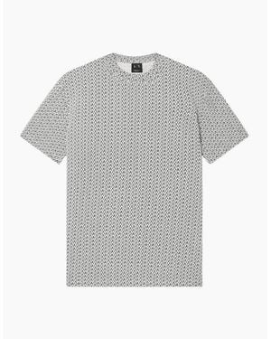 ARMANI EXCHANGE Regular Fit Monogram Logo T-Shirt - Grey