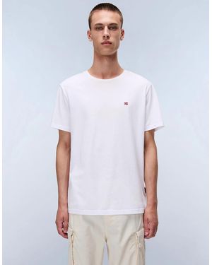 Napapijri Salis Jersey Short Sleeve T-Shirt - White