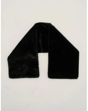 Gini London Faux Fur Stole - Brown