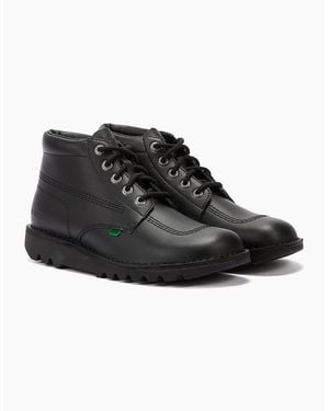 Kickers Kick Hi Leather Ankle Boots - Black