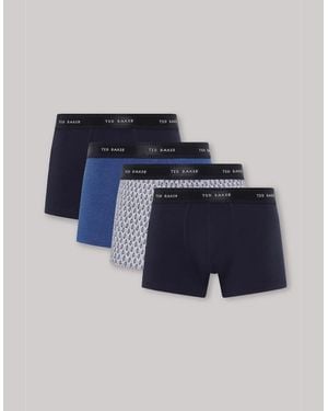 Ted Baker 4 Pack Plain Design Trunk - Blue