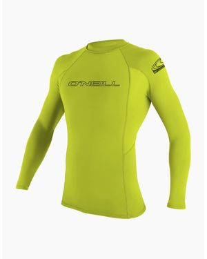 O'neill Sportswear Basic Skins Long Sleeve Rash Vest - Green