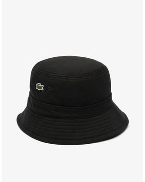 Lacoste Pique Bucket Hat - Black