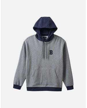 Brixton Retro Heavyweight Relaxed Hoodie - Blue