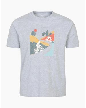 Mountain Warehouse Adult Mountain Bike Cotton T-Shirt - Grey
