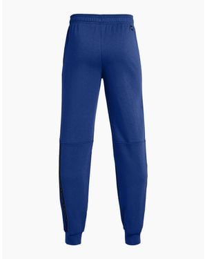Under Armour Project Rock Solid Patterned Slim Joggers - Blue