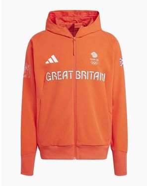 adidas Z.N.E. Raglan Sleeve Full Zipper Jacket - Orange