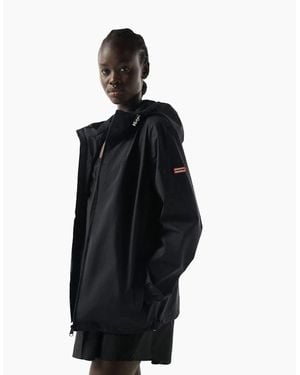 HUNTER Packable Rain Adults Rain Jacket - Black
