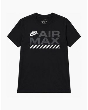 Nike Air Max Nike Air Max Graphic Sports Casual T Shirt - Black