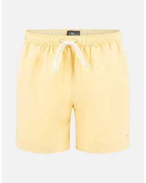 Fynch-Hatton Solid Swim Shorts Pale - Yellow