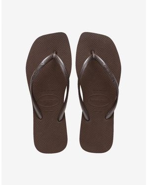Havaianas Square Logo Flip Flops - Brown