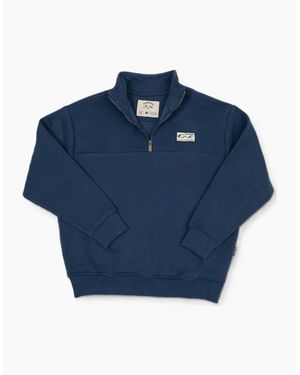 Bleubird Bracken Quarter Zip Sweatshirt - Blue