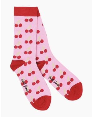 Swole Panda Bamboo Socks - Red