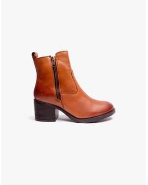 Hush Puppies Helena Ankle Boots Tan - White