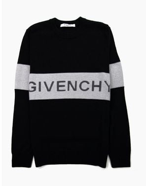 Givenchy Contrasting Stripe Jumper - Black