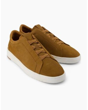 TOMS Trvl Lite Miles Leather Tan Trainers - Brown