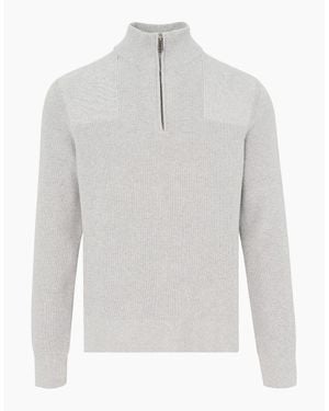 Belstaff Commander 1/4 Zip Jumper - White