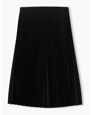 Lacoste Waist Flowing Pleated Skirt - Black