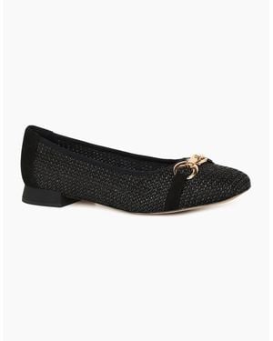 Caprice Tour Ballet Court Shoes - Black
