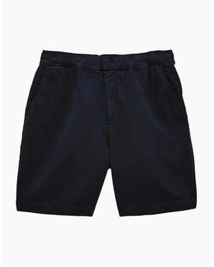 Wax London Kurt Crinkle Cotton Linen Shorts - Blue
