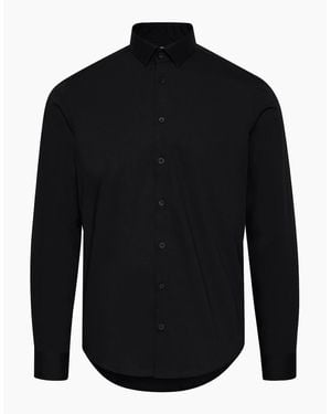 Casual Friday Palle Stretch Poplin Slim Fit Shirt - Blue