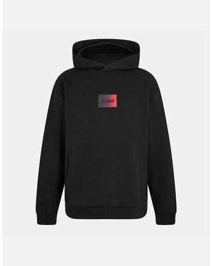 BOSS Hooded Neck Drop Shoulder Sweatshirt - Black
