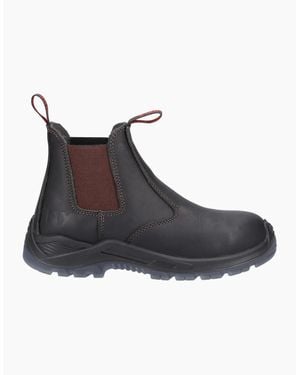 Hard Yakka Banjo Elastic Gusset Safety Dealer Boots - Black