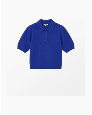 Ro&zo Brushed Knit Top With Wool And Mohair - Blue