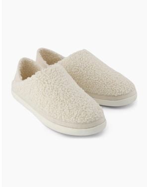 TOMS Ezra Polyester Natural Slippers - White