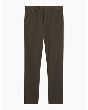 Ted Baker Genay Slim Fit Smart Khaki Trousers - Grey