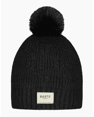 Barts Macawa Knitted Bobble Hat - Black