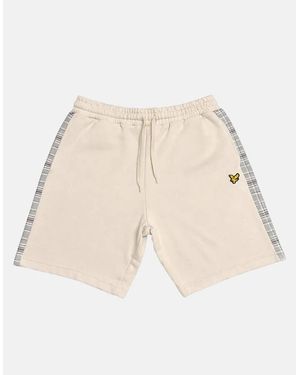 Lyle & Scott Lyle & Scott Check Panelled Sweatshort - Natural