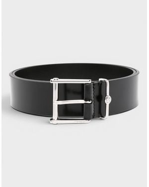 Versace Logo Belt Calf Leather - Black