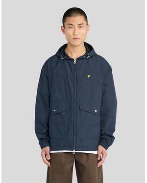 Lyle & Scott Lightweight Hooded Utility Jacket - Blue