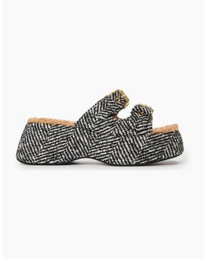 Moschino Flatform Sandals - Brown