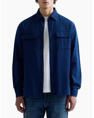 Replay Snap Front Denim Shirt - Blue
