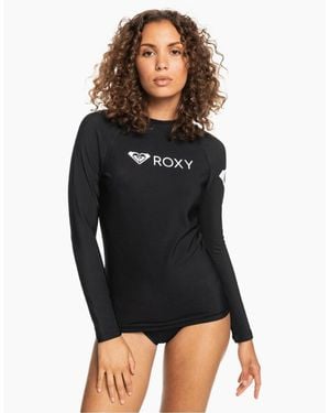 Roxy Heater Thermal Long Sleeve Rash Vest - Black